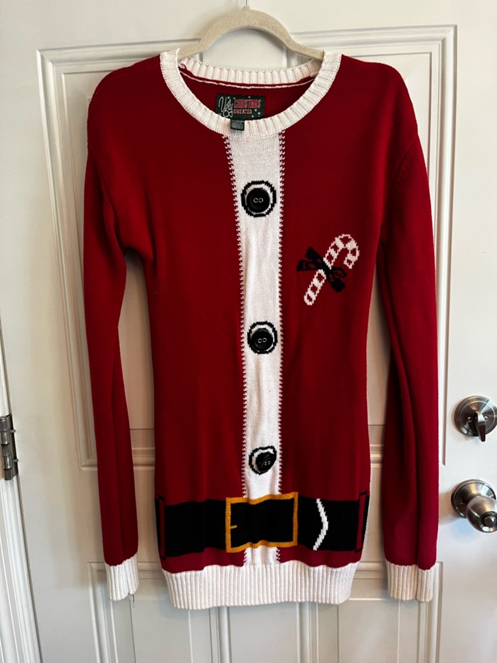Ugly Christmas Sweater - Red Santa Cardigan